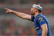 24 April 2015; Luke Fitzgerald, Leinster, issues instructions to his team-mates during the game. Guinness PRO12, Round 20, Ulster v Leinster. Kingspan Stadium, Ravenhill Park, Belfast. Picture credit: Oliver McVeigh / SPORTSFILE