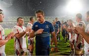 24 April 2015; Jamie Heaslip, Leinster, leads his team in after the game. Guinness PRO12, Round 20, Ulster v Leinster. Kingspan Stadium, Ravenhill Park, Belfast. Picture credit: Oliver McVeigh / SPORTSFILE