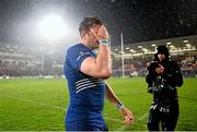 24 April 2015; Jamie Heaslip, Leinster, following his side's defeat. Guinness PRO12, Round 20, Ulster v Leinster. Kingspan Stadium, Ravenhill Park, Belfast. Picture credit: Ramsey Cardy / SPORTSFILE