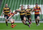 25 April 2015; Ger Flaherty, Young Munster, in action against Ian Fitzpatrick, Lansdowne, during Ulster Bank League, Division 1A, Semi-Final, Lansdowne v Young Munster. Aviva Stadium, Lansdowne Road, Dublin.  Picture credit: Sam Barnes / SPORTSFILE