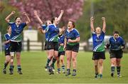 25 April 2015; Gorey players celebrate after the final whistle. Bank of Ireland Paul Cusack Cup Final, Balbriggan v Gorey. Greystones RFC, Dr. Hickey Park, Greystones, Co. Wicklow. Picture credit: Matt Browne / SPORTSFILE