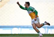 25 April 2015; William Mulhall, Offaly, celebrates scoring his team's fourth goal. Allianz Football League, Division 4, Final, Longford v Offaly. Croke Park, Dublin. Picture credit: Cody Glenn / SPORTSFILE