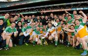 25 April 2015; The Offaly team celebrate with the cup after the game. Allianz Football League, Division 4, Final, Longford v Offaly. Croke Park, Dublin. Photo by Sportsfile