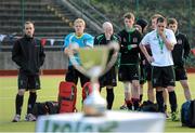 25 April 2015; Dejected Bandon players look on at the cup. Menâ€™s Irish Hockey Trophy final, Bandon v Clontarf. Belfield, Dublin. Picture credit: Ray Lohan/SPORTSFILE
