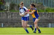 26 April 2015; Michelle Ryan, Waterford, in action against Jenny Higgins, Roscommon. TESCO HomeGrown Ladies National Football League, Division 3, Semi-Finals, Waterford v Roscommon. McDonagh Park, Nenagh, Co. Tipperary Picture credit: Diarmuid Greene / SPORTSFILE