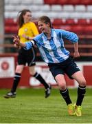 26 April 2015; Melissa McGreen, Salthill Devon, celebrates after scoring her side's first goal. FAI Umbro Women's U16 Cup Final, Peamount United v Salthill Devon. Tolka Park, Dublin Picture credit: David Maher / SPORTSFILE