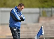 26 April 2015; Cavan manager Conor Barry during the game. TESCO HomeGrown Ladies National Football League, Division 2, Semi-Final, Armagh v Cavan. St Tiarnach's Park, Clones, Co. Monaghan. Picture credit: Pat Murphy / SPORTSFILE