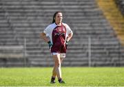 26 April 2015; Westmeath's Emma Morris at the final whistle after defeat. TESCO HomeGrown Ladies National Football League, Division 2, Semi-Final, Donegal v Westmeath. St Tiarnach's Park, Clones, Co. Monaghan. Picture credit: Pat Murphy / SPORTSFILE
