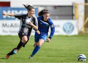 26 April 2015; Keeva Keenan, Raheny United, in action against Rachel Doyle, Peamount United. Continental Tyres Women's National League cup final. Tolka Park, Dublin. Picture credit: Sam Barnes / SPORTSFILE