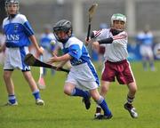 21 May 2008; Lee Hamilton, Aughavanna Road, Dublin, in action against Jordan Courtney, James' St CBS, Dublin. Cumann na mBunscoil - Corn Dolphin - Scoil Iosagain, Aughavanna Road, Dublin v James' St CBS, Dublin, Parnell Park, Dublin. Picture credit: Pat Murphy / SPORTSFILE