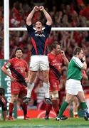 24 May 2008; Munster's David Wallace celebrates victory. Heineken Cup Final, Munster v Toulouse, Millennium Stadium, Cardiff, Wales. Picture credit: Oliver McVeigh / SPORTSFILE