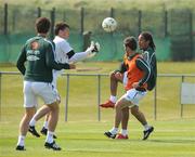 25 May 2008; Sean Scannell and goalkeeper Dean Westwood, Republic of Ireland, during squad training. Gannon Park, Malahide, Dublin. Picture credit: Damien Eagers / SPORTSFILE