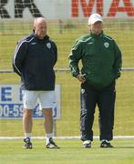25 May 2008; Republic of Ireland manager Giovanni Trapattoni and assistant manager Liam Brady during squad training. Gannon Park, Malahide, Dublin. Picture credit: Damien Eagers / SPORTSFILE