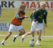 25 May 2008; Stephen McPhail, left, and Andy Keogh, Republic of Ireland, during squad training. Gannon Park, Malahide, Dublin. Picture credit: Damien Eagers / SPORTSFILE