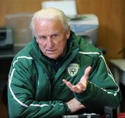 25 May 2008; Republic of Ireland manager Giovanni Trapattoni during a press conference after squad training. Gannon Park, Malahide, Dublin. Picture credit: Damien Eagers / SPORTSFILE
