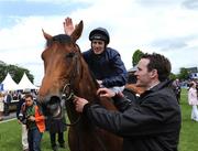 25 May 2008; Jockey Johnny Murtagh celebrates after winning the Tattersalls Gold Cup on Duke Of Marmalade.The Curragh Racecourse, Co. Kildare. Picture credit: Matt Browne / SPORTSFILE