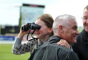 25 May 2008; Jane Ann Ryan with her father Jim, from Thurles, Co. Tipperary, enjoy the days racing. The Curragh Racecourse, Co. Kildare. Picture credit: Ray Lohan / SPORTSFILE