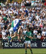 25 May 2008; Fermanagh's Shane McDermott and Mark Murphy in action against Monaghan's Eoin Lennon and Dick Clerkin. GAA Football Ulster Senior Championship Quarter-Final, Fermanagh v Monaghan, Brewster Park, Enniskillen, Co. Fermanagh. Picture credit: Oliver McVeigh / SPORTSFILE