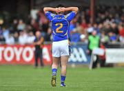 25 May 2008; Tipperary's Aidan Foley leaves the field after receiving his second yellow card. GAA Football Munster Senior Championship Quarter-Final, Limerick v Tipperary, Fitzgerald Park, Fermoy, Co. Cork. Picture credit: Brian Lawless / SPORTSFILE