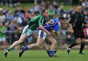 25 May 2008; Lorcan O'Dwyer, Tipperary, in action against Seanie Buckley, Limerick. GAA Football Munster Senior Championship Quarter-Final, Limerick v Tipperary, Fitzgerald Park, Fermoy, Co. Cork. Picture credit: Brian Lawless / SPORTSFILE