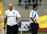 25 May 2008; Fermanagh manager Malachy O'Rourke, left, and Monaghan manager Seamus McEnaney near the end of the game. GAA Football Ulster Senior Championship Quarter-Final, Fermanagh v Monaghan, Brewster Park, Enniskillen, Co. Fermanagh. Picture credit: Oliver McVeigh / SPORTSFILE