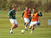 26 May 2008; Republic of Ireland's Stephen McPhail, left in action against his team-mate Liam Miller during squad training. Republic of Ireland squad training, Gannon Park, Malahide, Co. Dublin. Picture credit: David Maher / SPORTSFILE *** Local Caption ***