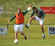 26 May 2008; Republic of Ireland's Glenn Whelan, left, in action against his team-mate Stephen Kelly during squad training. Republic of Ireland squad training, Gannon Park, Malahide, Co. Dublin. Picture credit: David Maher / SPORTSFILE *** Local Caption ***