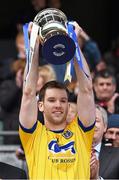 26 April 2015; Roscommon captain Niall Carty lifts the cup following his side's victory. Allianz Football League, Division 2, Final, Down v Roscommon. Croke Park, Dublin. Picture credit: Ray McManus / SPORTSFILE