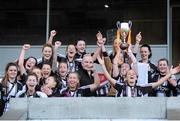 26 April 2015; Raheny United players lift the cup after victory over Peamount United after extra time. Continental Tyres Women's National League cup final. Tolka Park, Dublin. Picture credit: Sam Barnes / SPORTSFILE