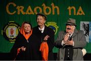 25 April 2015; The Fossa, Kerry, team of Eileen Lucy, Frances Healy, Theresa Kissane, Amy Moriarty, Mike Kelliher, Mike Kelliher, Mike Sheehan, Mike Griffin and Gene Moriarty, compete in the Léiriú Stairúil competition. All-Ireland Scór Sinsir Championship Finals 2015. Citywest Hotel, Saggart, Co. Dublin. Picture credit: Piaras O Midheach / SPORTSFILE