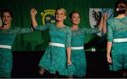 25 April 2015; The Mullingar Shamrocks, Westmeath, team of Geraldine Cornally, Kim Darby, Katie Murphy, Mary Jo Geraghty, Sara Murphy, Síle Marie Martin, Úna Fagan and Maura Buckley compete in the Rice Foirne competition. All-Ireland Scór Sinsir Championship Finals 2015. Citywest Hotel, Saggart, Co. Dublin. Picture credit: Piaras O Midheach / SPORTSFILE