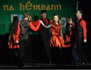 25 April 2015; The Glencar/Manorhamilton, Leitrim, team of Conor Hagan, Eoin Clancy, Declan Byrne, Eoghan O'Neill, Orlaith Fox, Niamh Fox, Bronagh Rooney and Siobhán McSherry competing in the Rice Foirne competition. All-Ireland Scór Sinsir Championship Finals 2015. Citywest Hotel, Saggart, Co. Dublin. Picture credit: Piaras O Midheach / SPORTSFILE