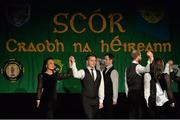 25 April 2015; The CLG Naomh Éanna, An Ómaigh, Tyrone, team of David Tierney, Paul Breen, Faelan Duffy, Damien Friel, Michelle Mullin, Leanne McCullagh, Lauren Murphy and Courtney McAskie competing in the Rice Foirne competition. All-Ireland Scór Sinsir Championship Finals 2015. Citywest Hotel, Saggart, Co. Dublin. Picture credit: Piaras O Midheach / SPORTSFILE