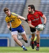 26 April 2015; Kevin McKernan, Down, in action against Conor Daly, Roscommon. Allianz Football League, Division 2, Final, Down v Roscommon. Croke Park, Dublin. Picture credit: Ray McManus / SPORTSFILE