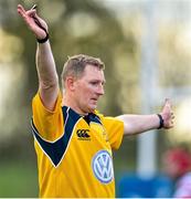 26 April 2015; Referee Tim Townend. Bank of Ireland 90th Provincial Towns Cup, Enniscorthy v Kilkenny. Cill Dara RFC, Dunmurray West, Kildare. Picture credit: Matt Browne / SPORTSFILE