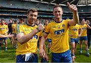 26 April 2015; Cathal Cregg, left, and Kevin Higgins, Roscommon, celebrate their side's victory. Allianz Football League, Division 2, Final, Down v Roscommon. Croke Park, Dublin. Picture credit: Cody Glenn / SPORTSILE