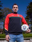 28 April 2015; Four-time All-Star Donegal Gaelic footballer Karl Lacey at the launch of Kellogg’s renewed sponsorship deal with GAA Cúl Camps. Details were also revealed about ‘Kellogg’s Powering Play’, a new fun game based nutritional workshop that will be piloted by Kellogg’s and the GAA this summer at selected Cúl Camps to help promote the benefits of physical activity and eating well. Kellogg’s GAA Cúl Camps take place throughout the summer in over 1,000 clubs around the country. Parents can log on to www.gaa.ie/kelloggsculcamps to book their child’s place. Na Fianna GAA Club, Glasnevin, Co. Dublin. Photo by Sportsfile