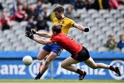 26 April 2015; Cathal Cregg, Roscommon, in action against Luke Howard, Down. Allianz Football League, Division 2, Final, Down v Roscommon. Croke Park, Dublin. Picture credit: Ramsey Cardy / SPORTSFILE