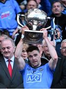 26 April 2015; Dublin's Kevin mcManamon lifts the cup following his side's victory. Allianz Football League, Division 1, Final, Dublin v Cork. Croke Park, Dublin. Picture credit: Ramsey Cardy / SPORTSFILE