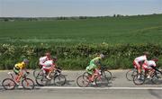 25 May 2008; Race leader Stephen Gallagher, An Post sponsored Sean Kelly team, follows members of the Norway Sparebanken Vest team, team-mate Paidi O'Brien, and Denis Dunworth, Kerry Total Cleaning Supplies on the approach to Naul. FBD Insurance Ras 2008 - Stage 8, Newbridge - Skerries. Picture credit: Stephen McCarthy / SPORTSFILE