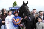 25 May 2008; Jockey Seamus Heffernan and trainer Aidan O'Brien with his wife Anne-Marie and the rest of his family after winning the Boylesports Irish 1,000 Guineas on Halfway to Heaven. The Curragh Racecourse, Co. Kildare. Picture credit: Matt Browne / SPORTSFILE