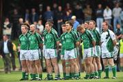 25 May 2008; The Limerick team stands for the National Anthem. GAA Football Munster Senior Championship Quarter-Final, Limerick v Tipperary, Fitzgerald Park, Fermoy, Co. Cork. Picture credit: Brian Lawless / SPORTSFILE