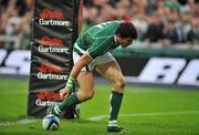 27 May 2008; Shane Horgan, Ireland, scores his side's third try. Representative game, Ireland v Barbarians, Kingsholm, Gloucester, England. Picture credit: Pat Murphy / SPORTSFILE *** Local Caption ***