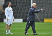 28 May 2008; Republic of Ireland manager Giovanni Trapattoni with Robbie Keane during squad training. Craven Cottage, London, England. Picture credit: David Maher / SPORTSFILE