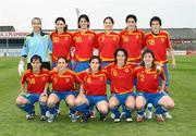 28 May 2008; The Spain team. UEFA Women's European Championship Qualifier, Northern Ireland v Spain, Newry Showgrounds, Newry, Co. Down. Picture credit: Oliver McVeigh / SPORTSFILE