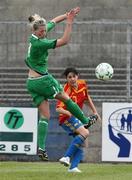 28 May 2008; Willy, Spain, in action against Julie Nelson, Northern Ireland. UEFA Women's European Championship Qualifier, Northern Ireland v Spain, Newry Showgrounds, Newry, Co. Down. Picture credit: Oliver McVeigh / SPORTSFILE
