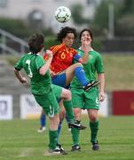 28 May 2008; Itziar Gurrutxaga, Spain, in action against Kelly Bailie, Northern Ireland. UEFA Women's European Championship Qualifier, Northern Ireland v Spain, Newry Showgrounds, Newry, Co. Down. Picture credit: Oliver McVeigh / SPORTSFILE