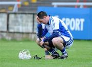 28 May 2008; A dejected Laois goalkeeper Pat Carroll after the final whistle. GAA Hurling Leinster U21 Championship, Laois v Dublin, O'Moore Park, Portlaoise, Co. Laois. Picture credit: Matt Browne / SPORTSFILE