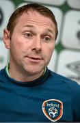 29 April 2015; Republic of Ireland head coach Tom Mohan during a squad announcement. Maldron Hotel, Dublin Airport, Dublin. Picture credit: Stephen McCarthy / SPORTSFILE