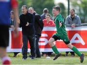 30 April 2015; Adam Rogers, Boyerstown NS, Co. Meath, celebrates after scoring twice in quick succession against Gaelscoil C Dolcain, Co. Dublin, during a Boys Section B match. SPAR FAI Primary School 5s Leinster Final, MDL Grounds, Trim Road, Navan, Co. Meath. Picture credit: Sam Barnes / SPORTSFILE